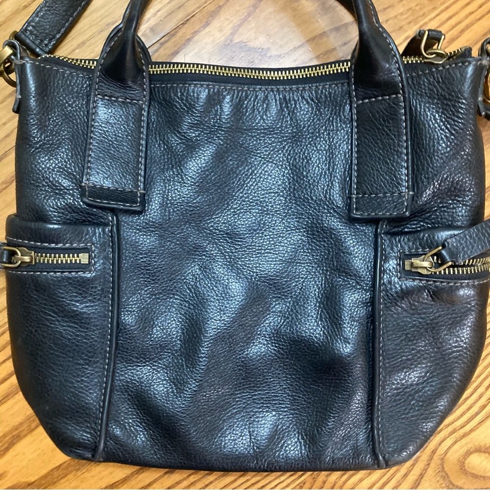 Fossil Black leather Emerson Crossbody satchel - Picture 5 of 7